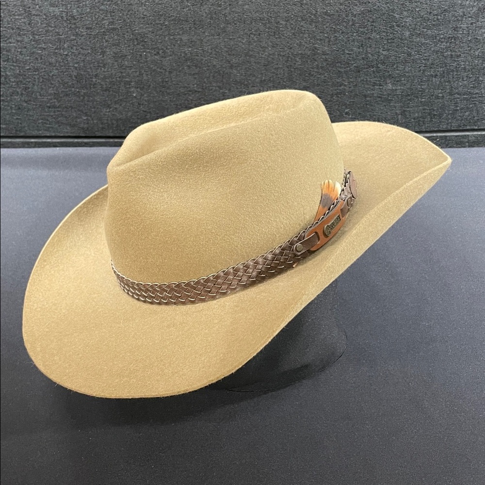 SOLD Akubra Tan Cowboy Hat with Braided Band